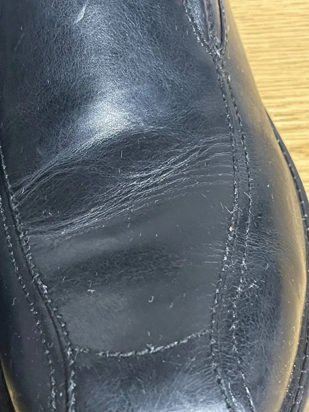 Clarks Mens Escalade Step Loafer Size 10.5 M Black Leather READ DESCRIPTION